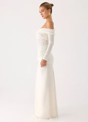 Over To You Sequin Maxi Dress - White