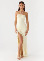 Right Hand Girl Maxi Dress - Lemon Yellow