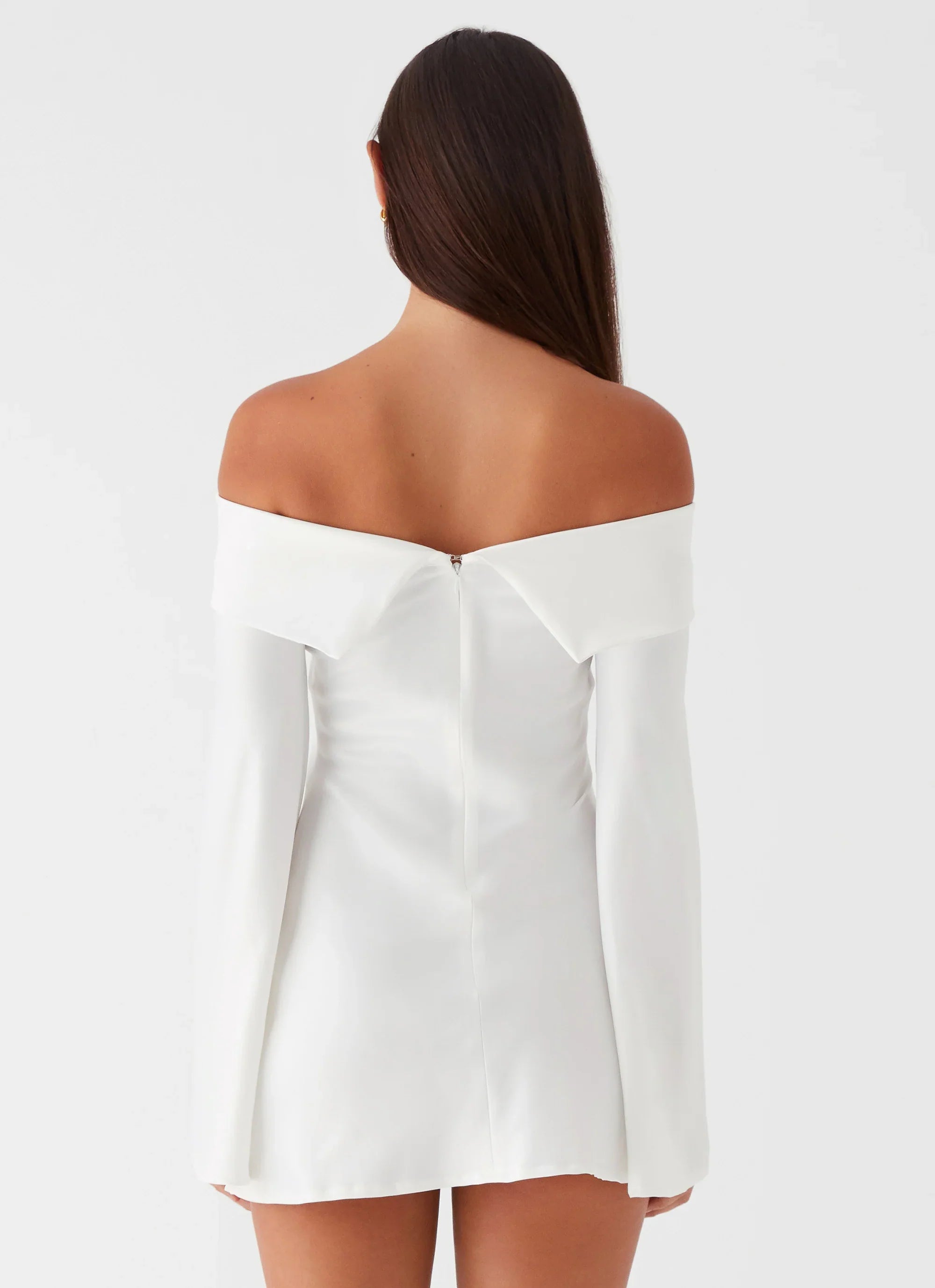 Lumina Long Sleeve Mini Dress - White