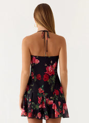 Nikyta Mini Dress - Midnight Bloom